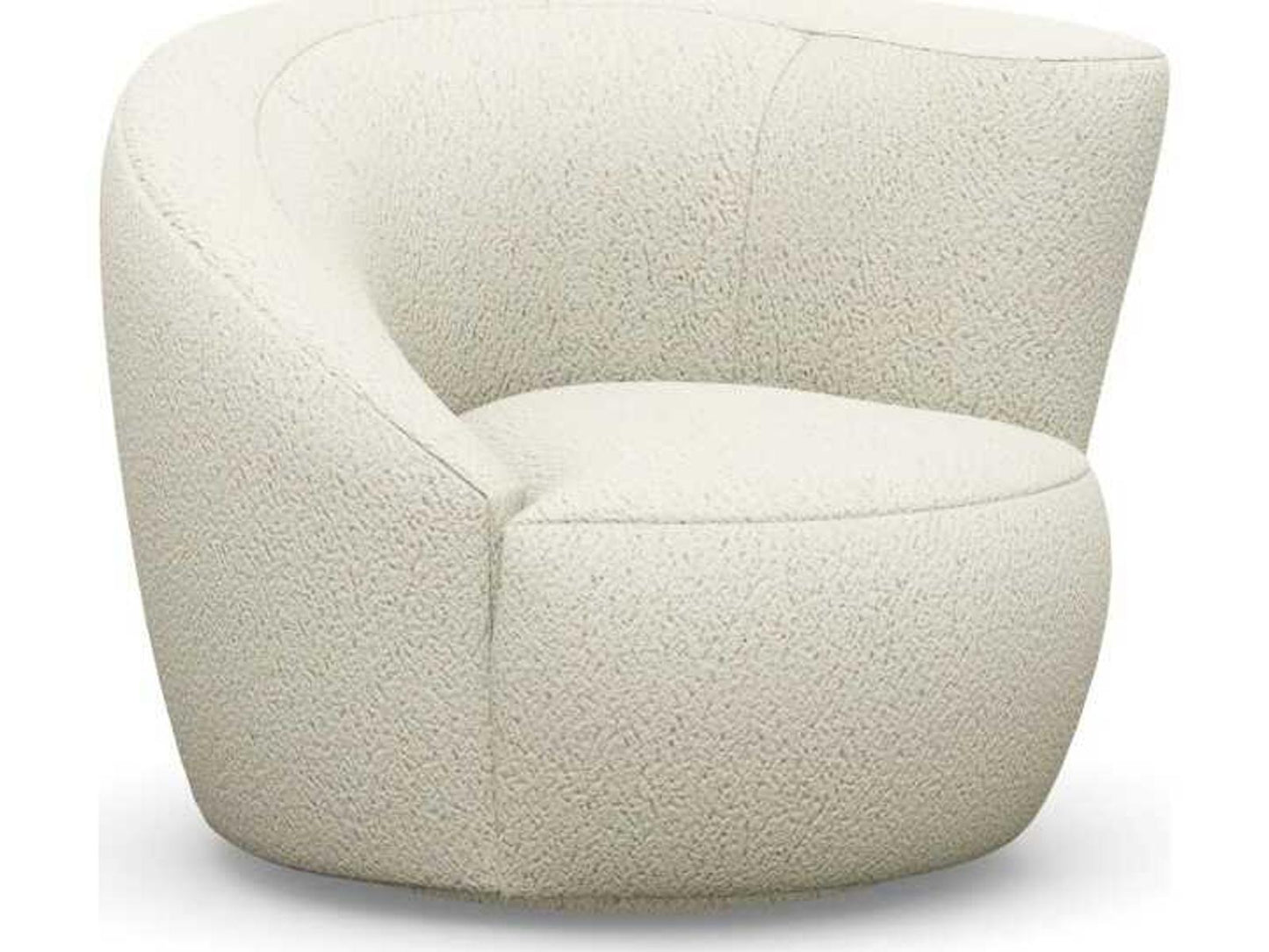 Carlisle Swivel Upholstered Accent Chair in Cream