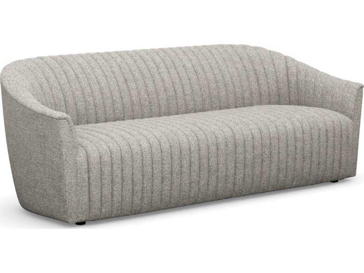 Channel 3-Seat Loma Weave Sofa in Rock Gray