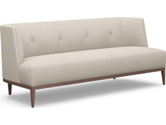 Chloe 3-Seat Canyon Weave Upholstered Sofa in Bluff and Walnut