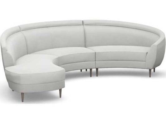 Capri 3-Piece Left Chaise Modular Gray Upholstered Sectional Sofa
