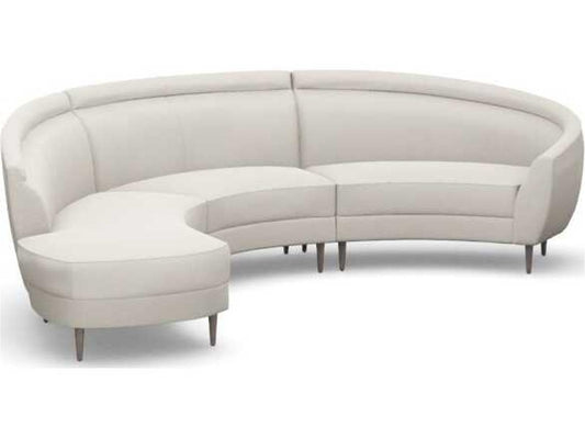 Capri 3-Piece Upholstered Chaise Sectional Sofa in Cream