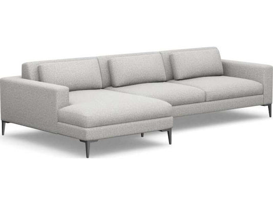 Izzy Gray Upholstered Left Chaise 2-Piece Sectional Sofa