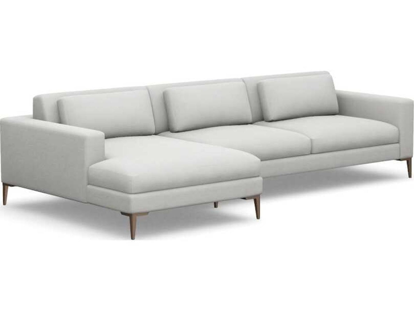 Valencia 3-Piece Modular Faux Linen Sectional in Cream