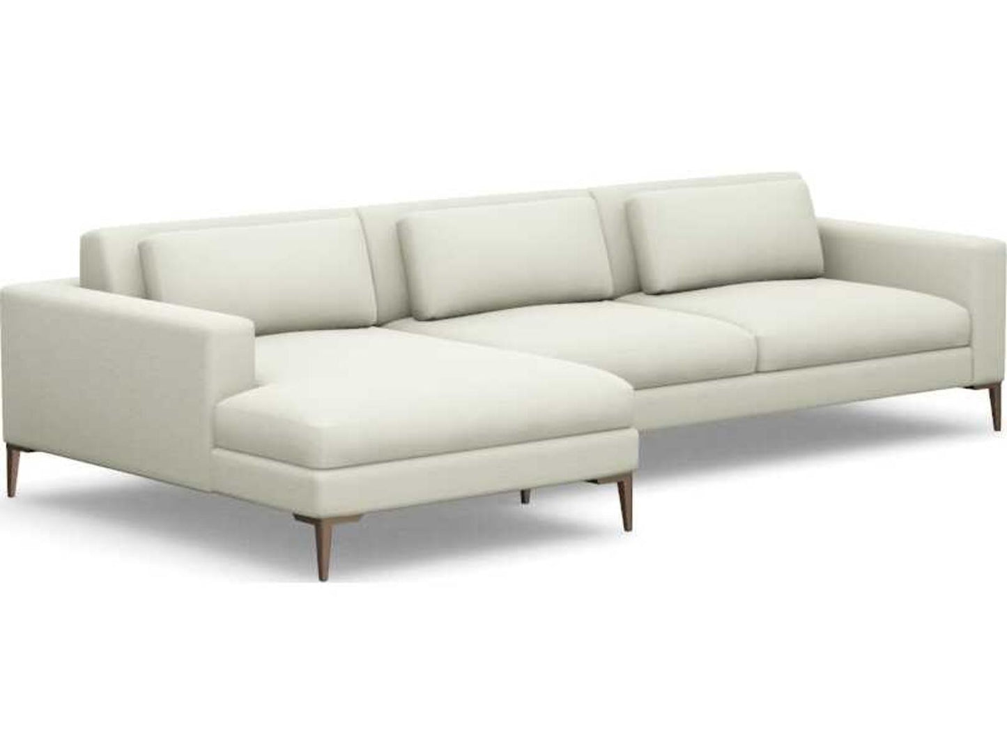 Valencia 3-Piece Upholstered Sectional Sofa in White