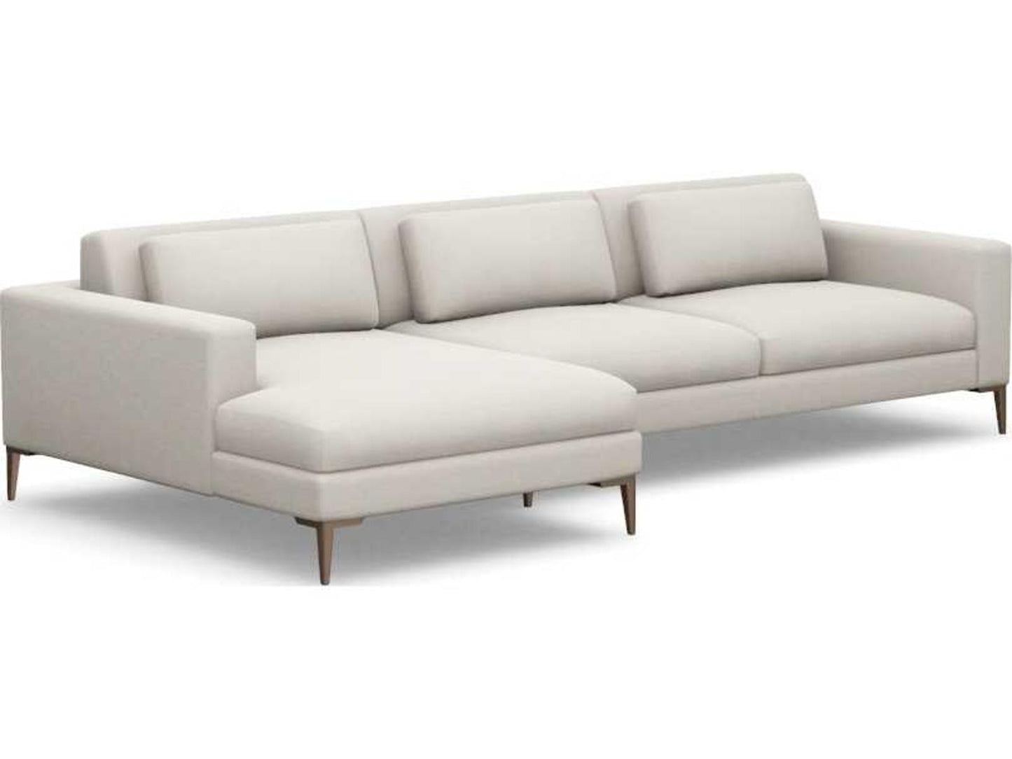 Comodo Cream Upholstered 2-Piece Sectional Sofa