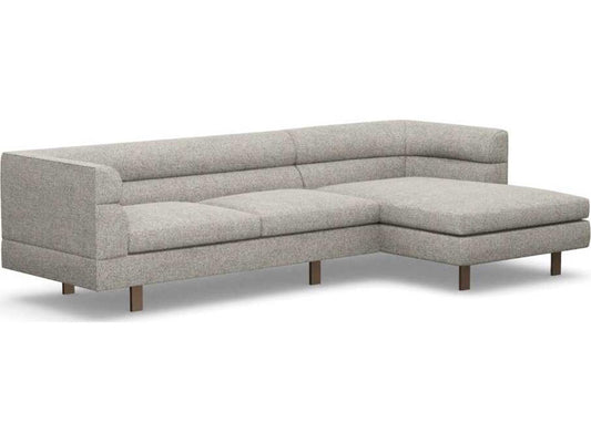 Ornette 2-Piece Right Chaise Sectional Sofa Gray Loma Weave