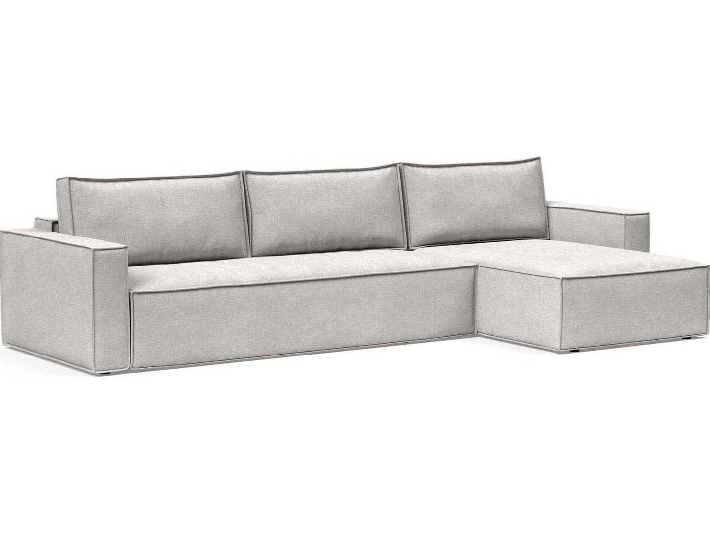 Newilla Adario Fog Upholstered Sleeper Sofa with Reversible Lounger