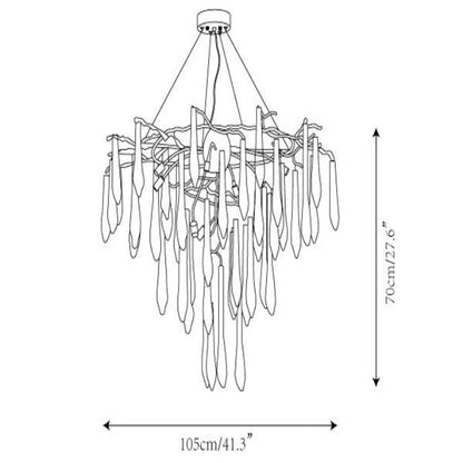Icicle Crystal Luxury Branch Chandelier