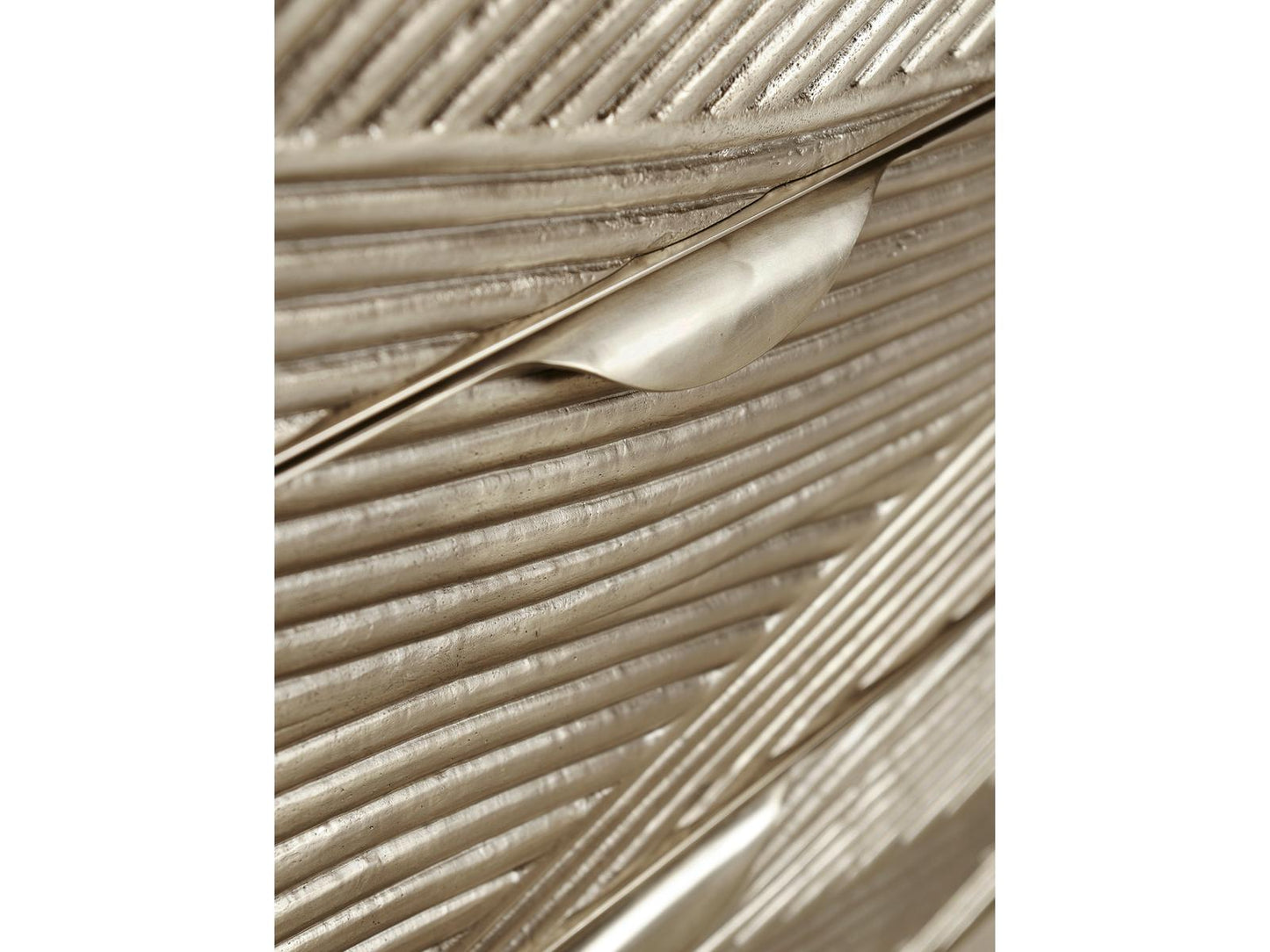 Water Capillary Cast Metal Texture Double Dresser Bleached Oak