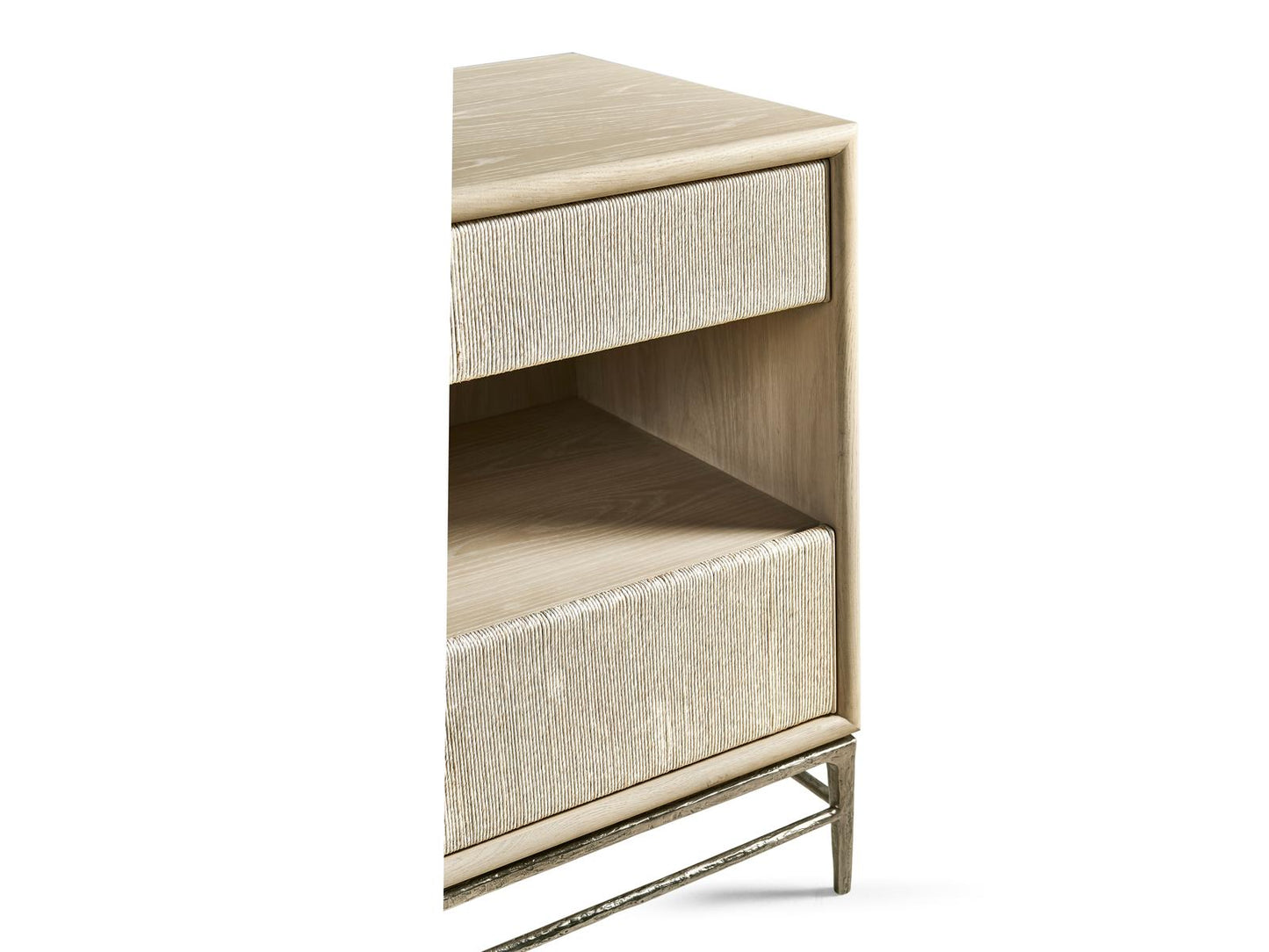 Clapotis Danish Cord Nightstand in Bleached Oak