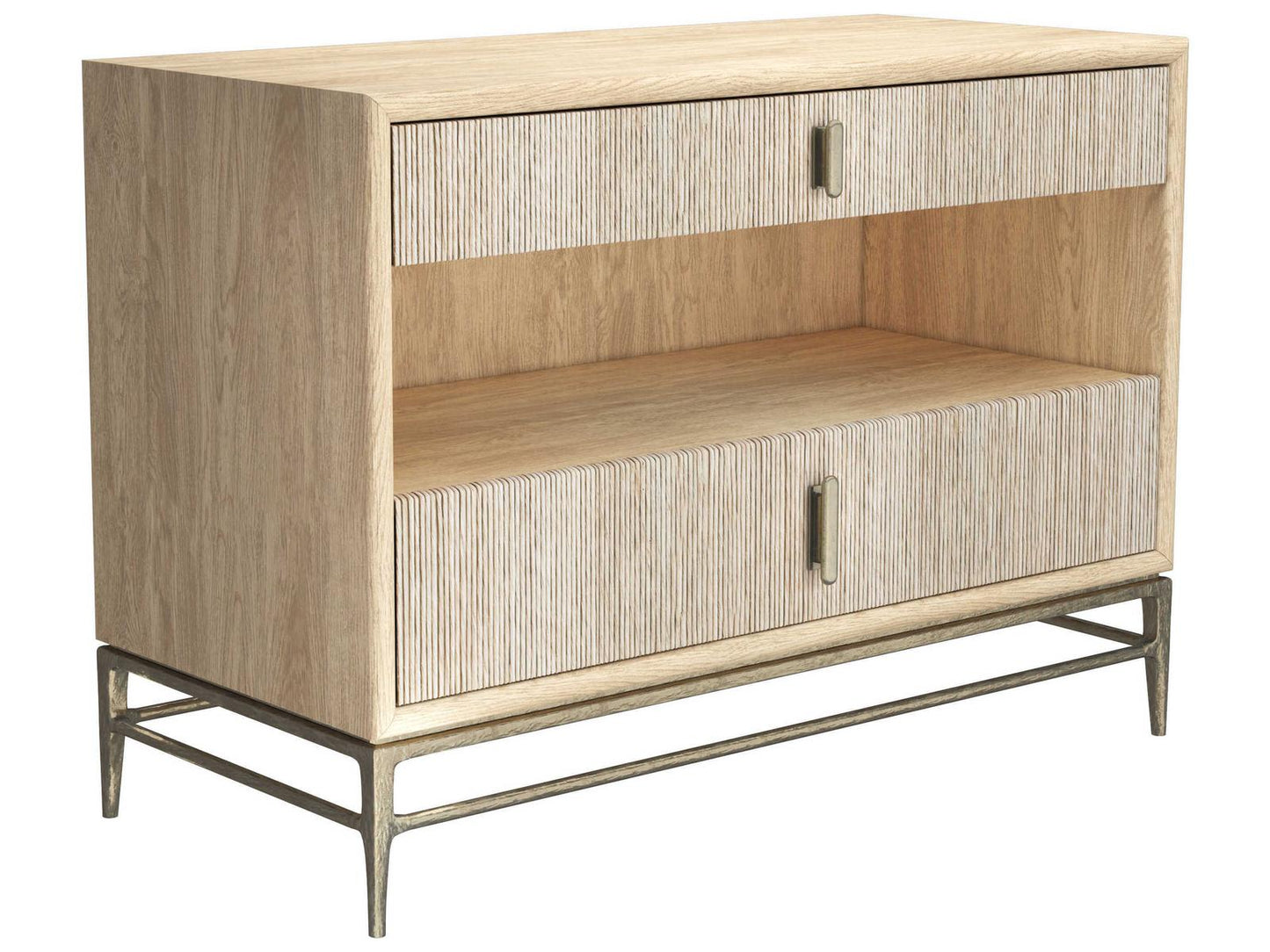 Water Clapotis Danish Cord Nightstand in Bleached Oak