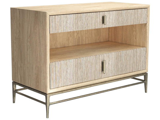 Water Clapotis Danish Cord Nightstand in Bleached Oak