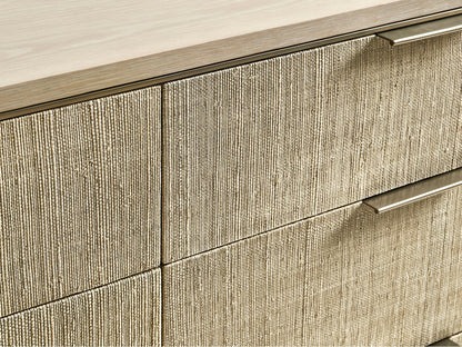 Water Seiche Woven Double Dresser in Bleached Oak