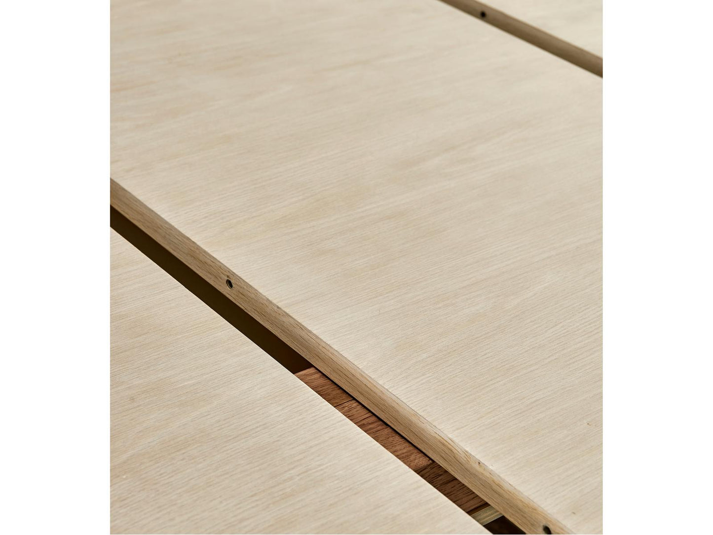 Water Swell Danish Cord Extending Dining Table in Bleached Oak