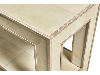 Water Hydra Rectangular Console Table in Parchment Oak