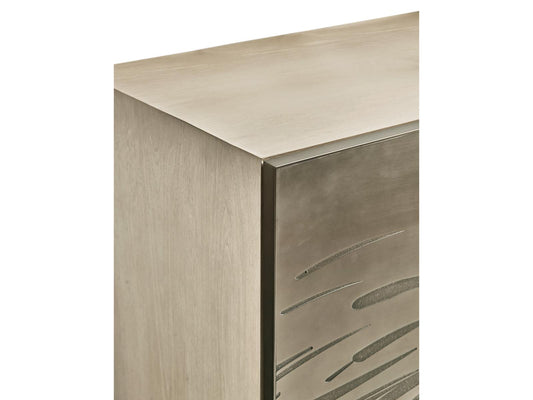 Water Diel Whitewashed Oak Entertainment Console Table