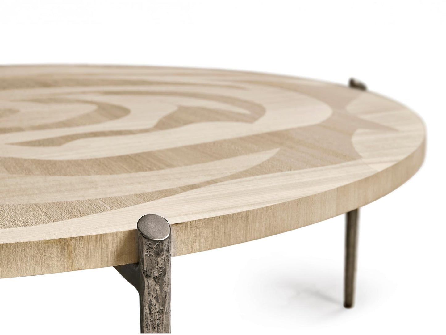 Tidepool Round Coffee Table in Natural Dyed Koto Wood