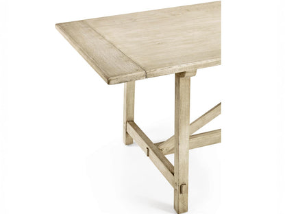 Timeless Rectangular 125-173 Inch Extendable Dining Table Stripped Oak