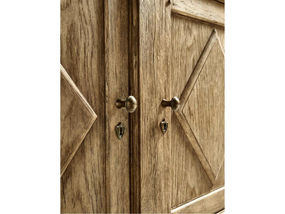 Timeless Oak Credenza Sideboard in Stripped Brown Chestnut