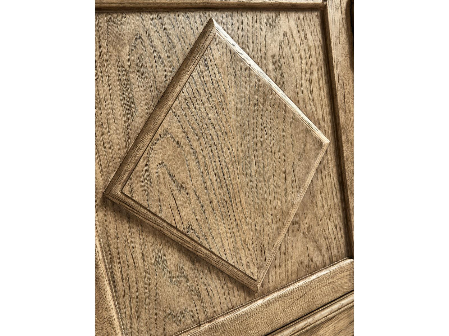 Timeless Oak Credenza Sideboard in Stripped Brown Chestnut