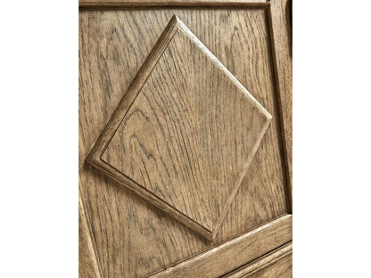 Timeless Oak Credenza Sideboard in Stripped Brown Chestnut