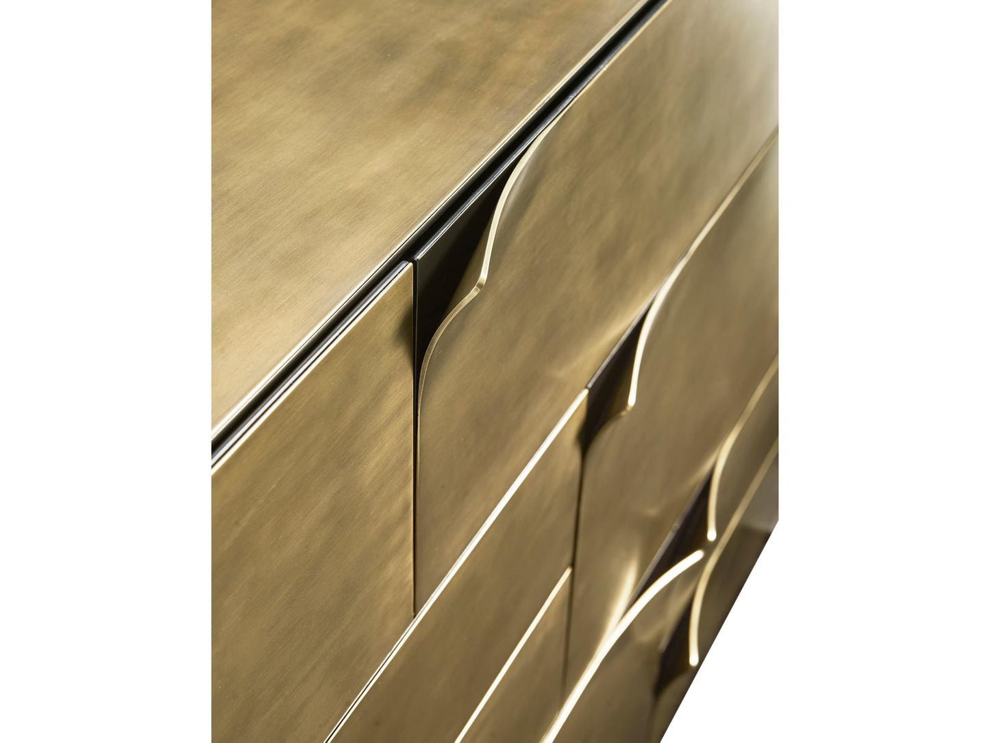Hammersmith Accent Chest in Satin Brass and Beech Wood