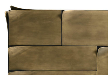 Hammersmith Accent Chest in Satin Brass and Beech Wood