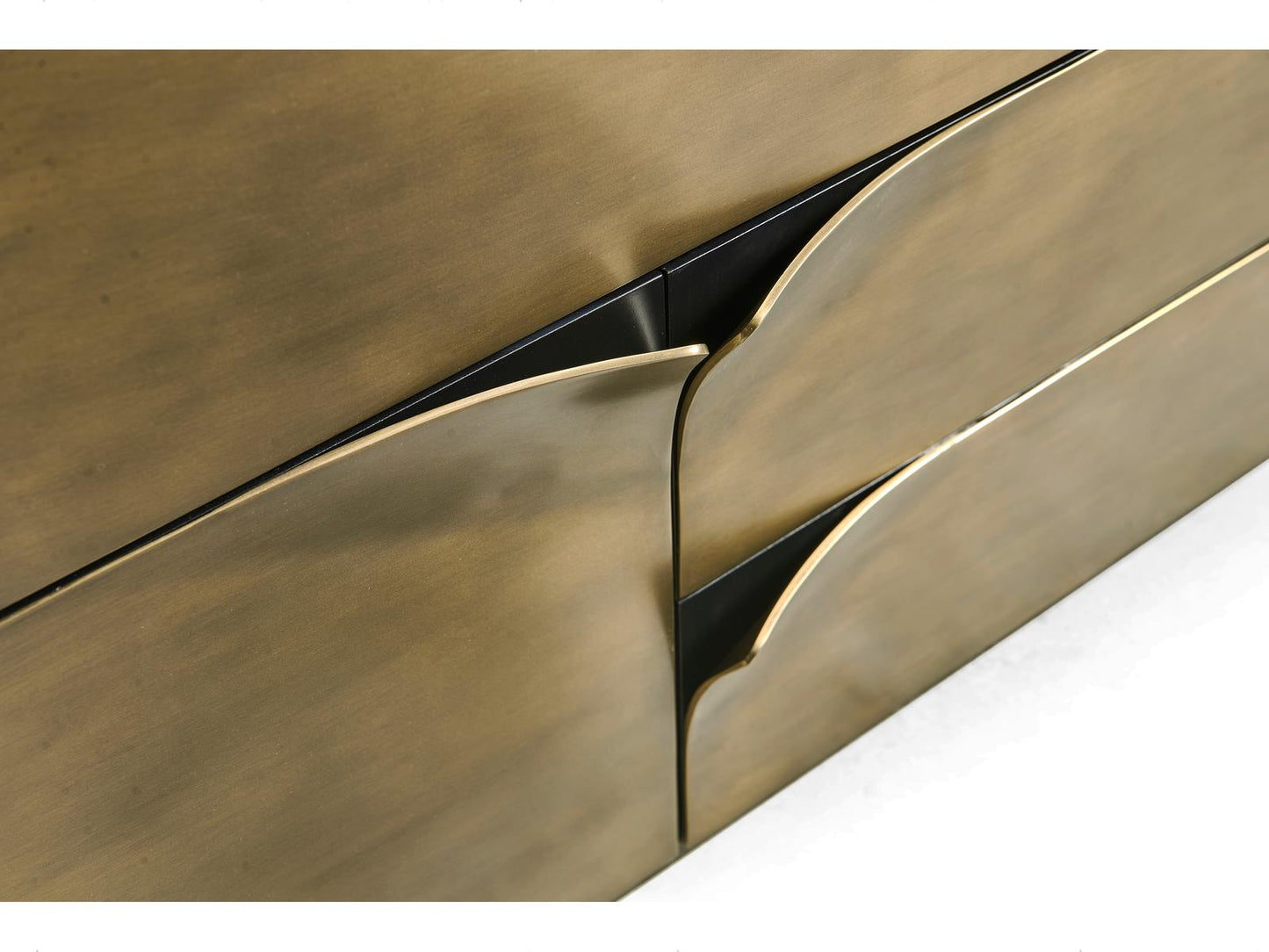 Hammersmith Accent Chest in Satin Brass and Beech Wood