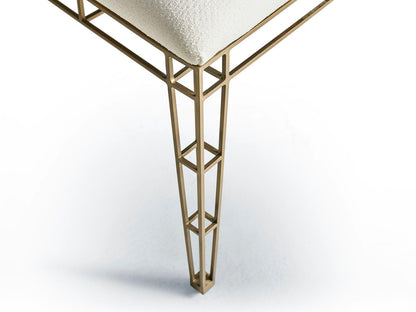 Jc Modern Bronze Upholstered Armless Dining Chair