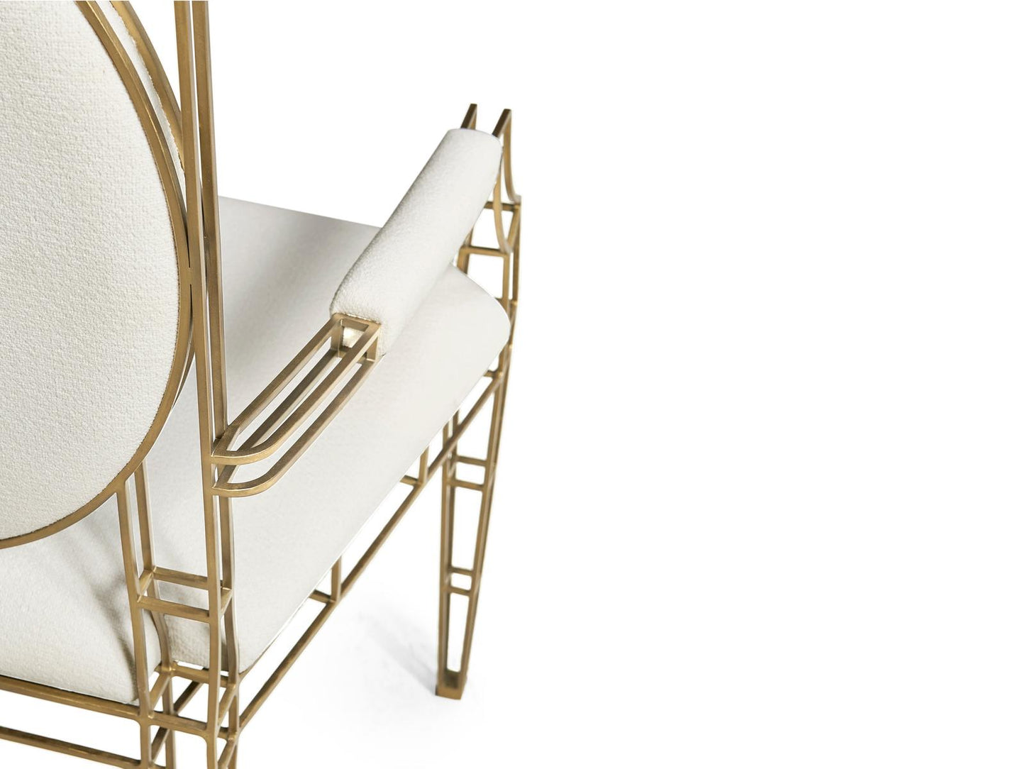 Jc Modern Bronze Upholstered Arm Dining Chair