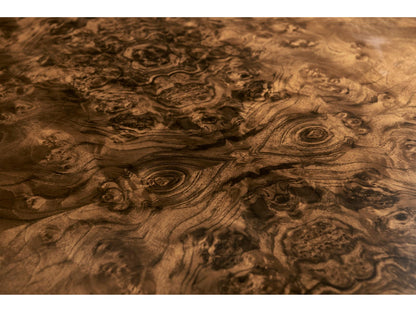 JC Modern Rectangular Wood Walnut Burl Coffee Table