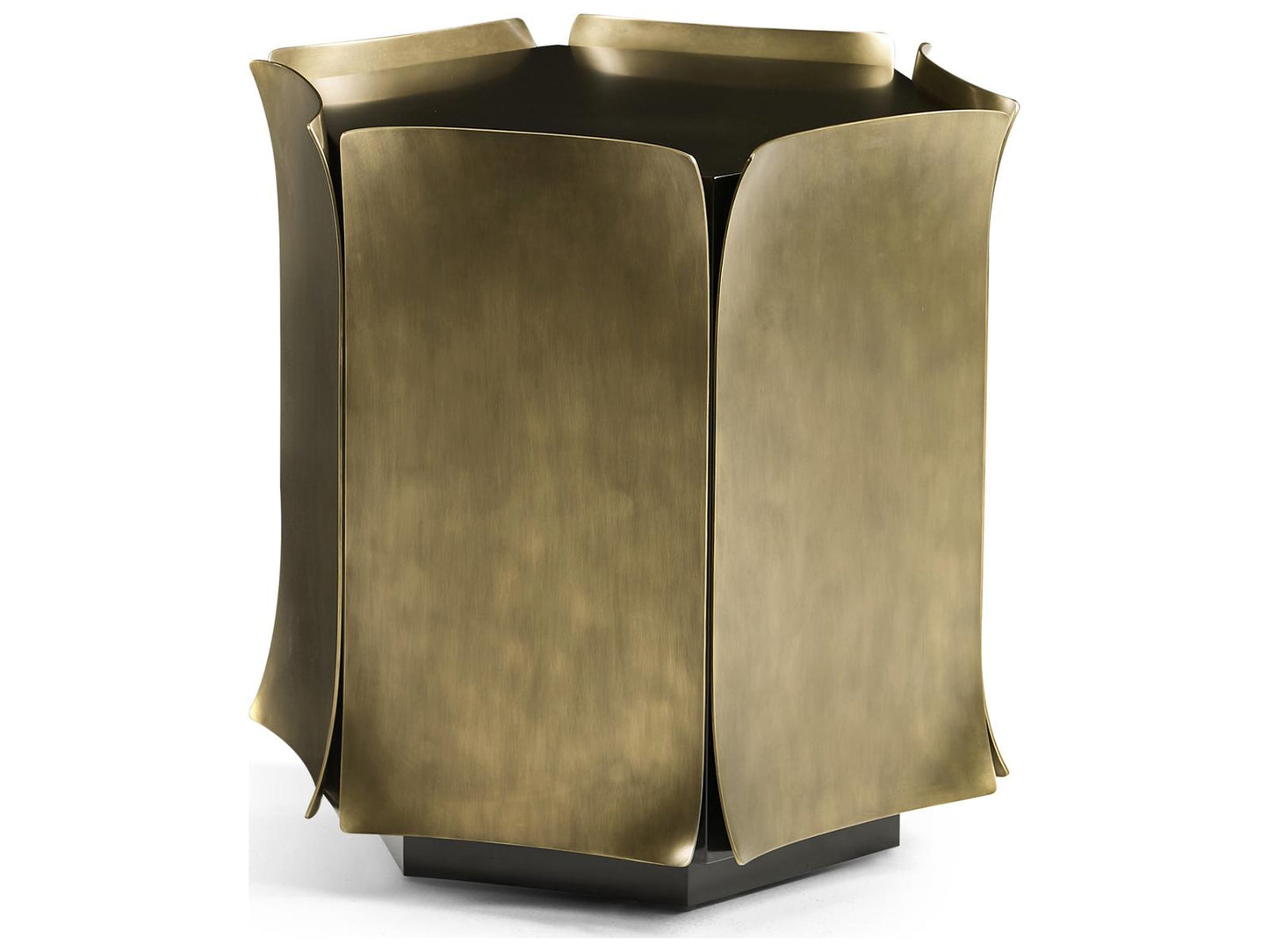 JC Modern Hammersmith Rectangular Metal Satin Brass End Table