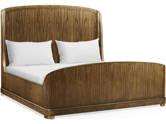 Viceroy Santos Brown Mahogany Wood King Panel Bed