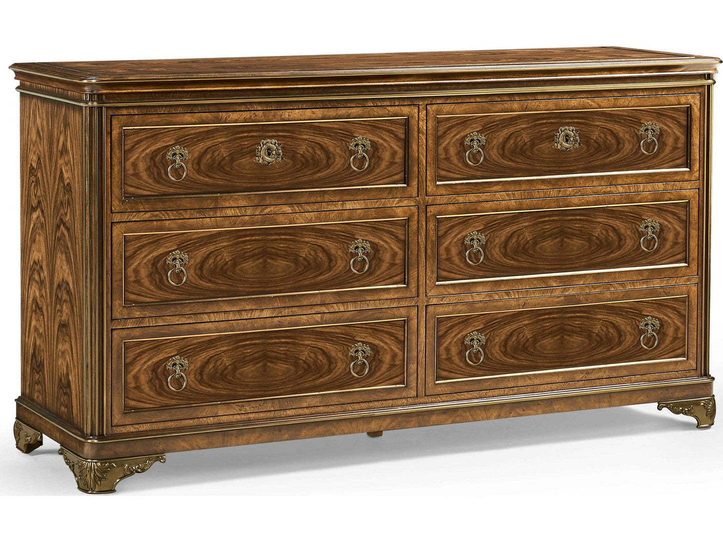 Viceroy 6-Drawer Mahogany Wood Double Dresser Santos Brown