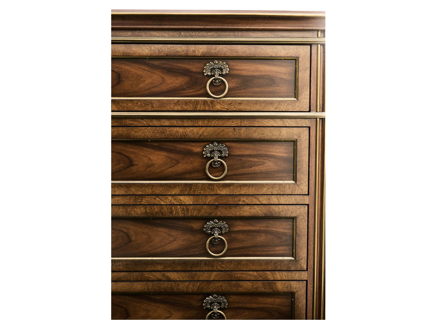 Viceroy Mahogany Wood Santos Brown Sideboard with Brass Inlay