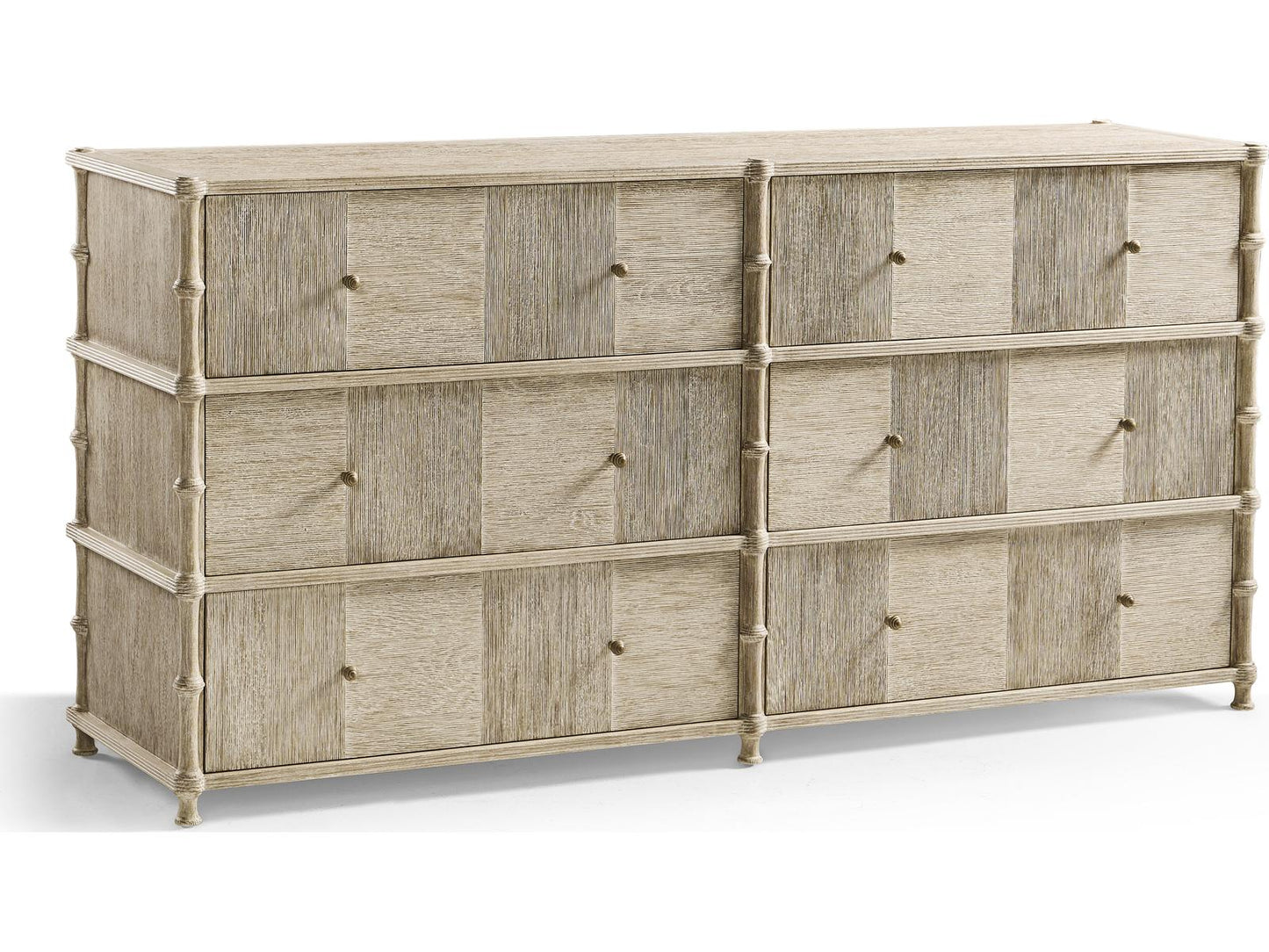 William Yeoward 6-Drawer Bywater Double Dresser in Washed Acacia