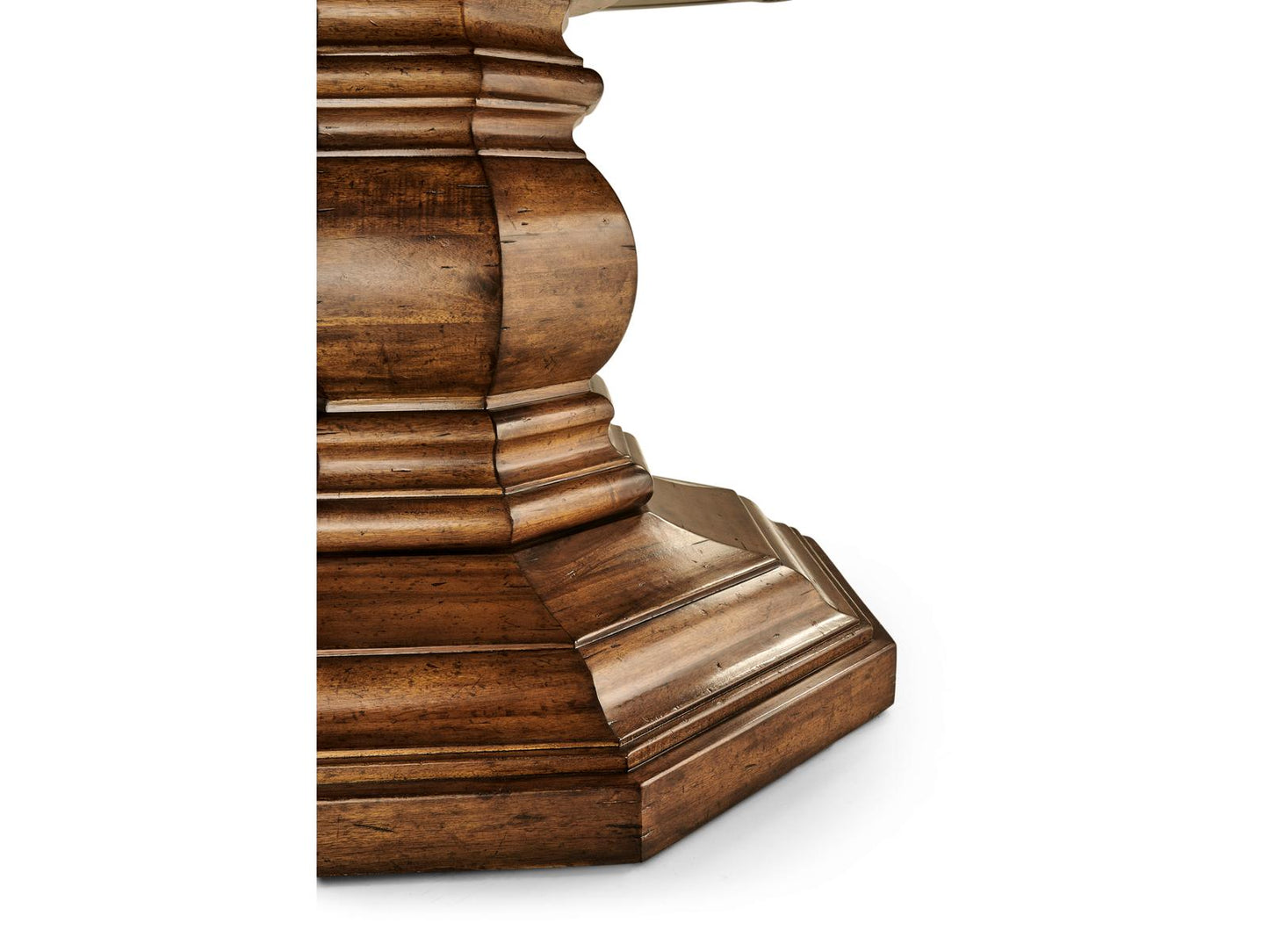 JC Casual 59 Inch Round Extendable Dining Table in Country Walnut
