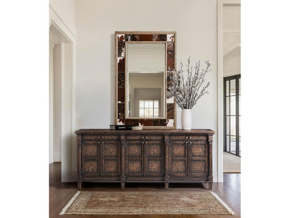 Caldera Terravita 93-Inch Oak Wood Sideboard in Black Caldera Finish