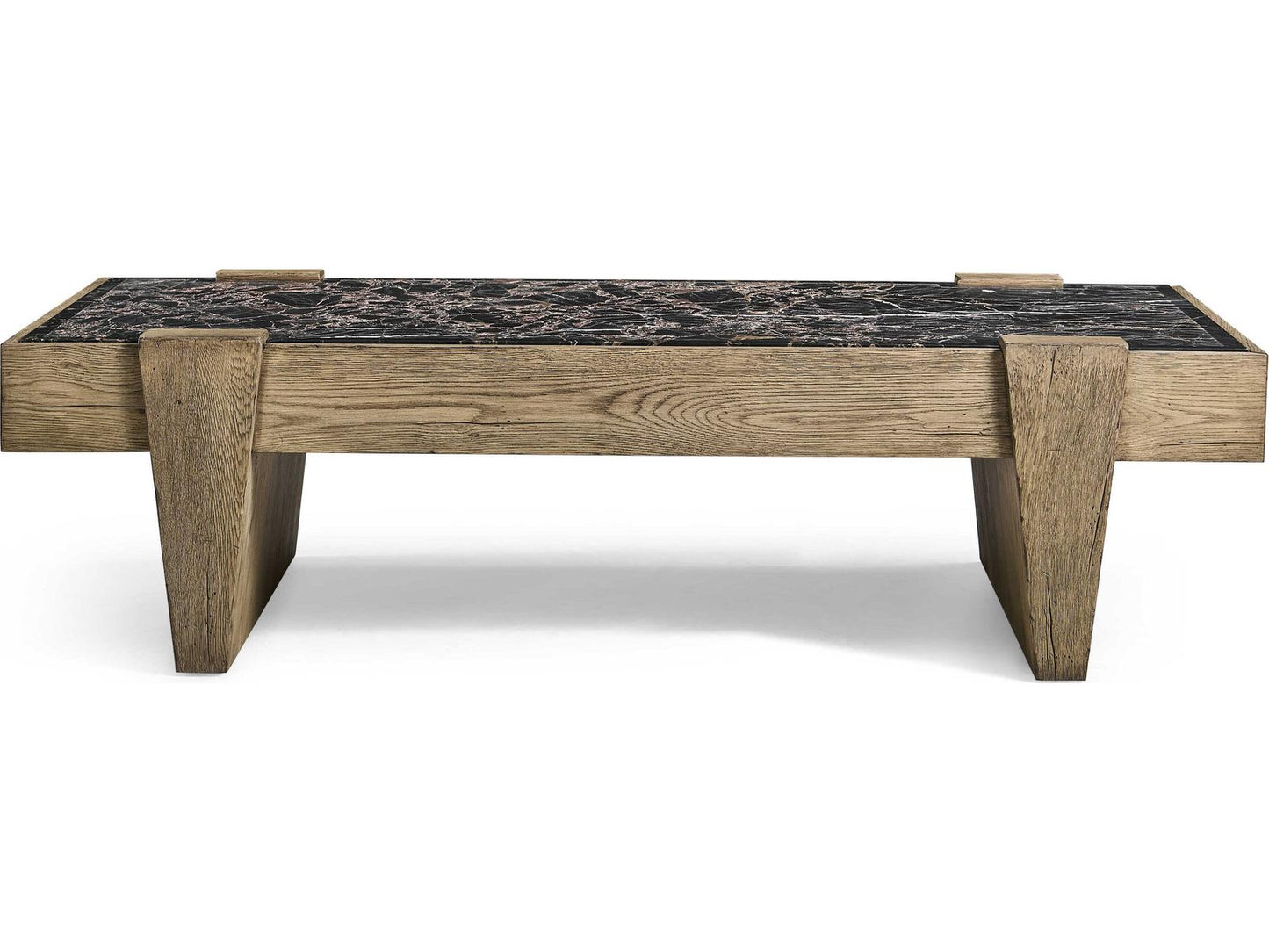 Echo Canyon Rectangular Marble Faded Oak Coffee Table