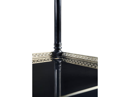 Reimagined Rectangular Wood Painted Formal Black Console Table