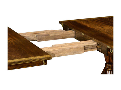 Regency 88-Inch to 132-Inch Extending Dining Table in Medium Antique Mahogany
