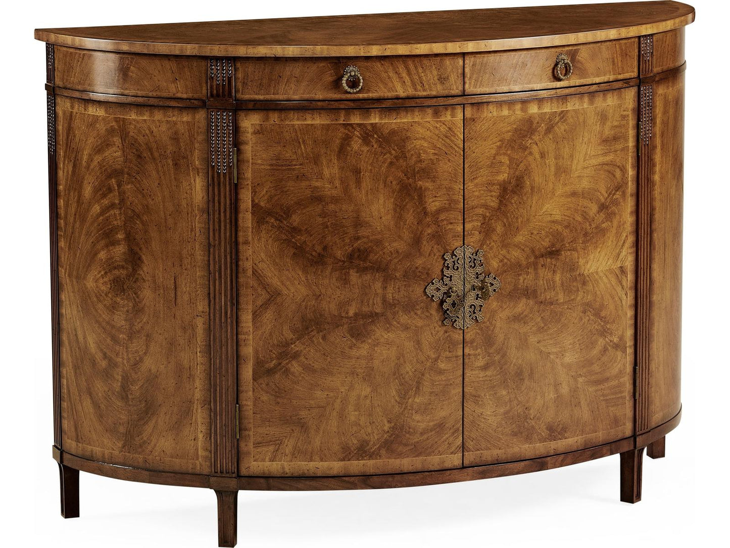 JC Traditional 54-Inch Acacia Wood Sideboard in Medium Crotch Walnut