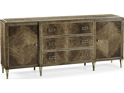 Barcelona Rectangular Marble Walnut Console Table