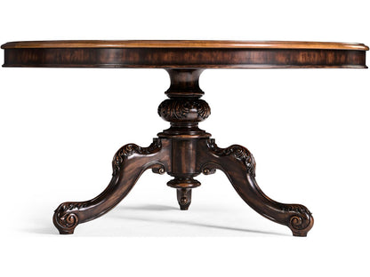Hattie 60-Inch Round Dining Table in Medium Crotch Walnut