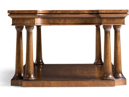 Hattie Traditional Rectangular Coffee Table in Medium Crotch Walnut