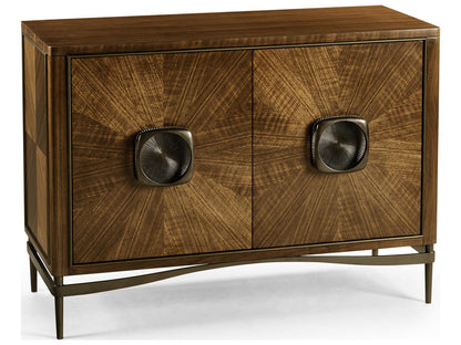 Toulouse Rectangular Walnut Console Table with Metal Base