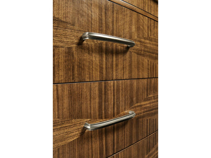Toulouse 6-Drawers Walnut Wood Double Dresser