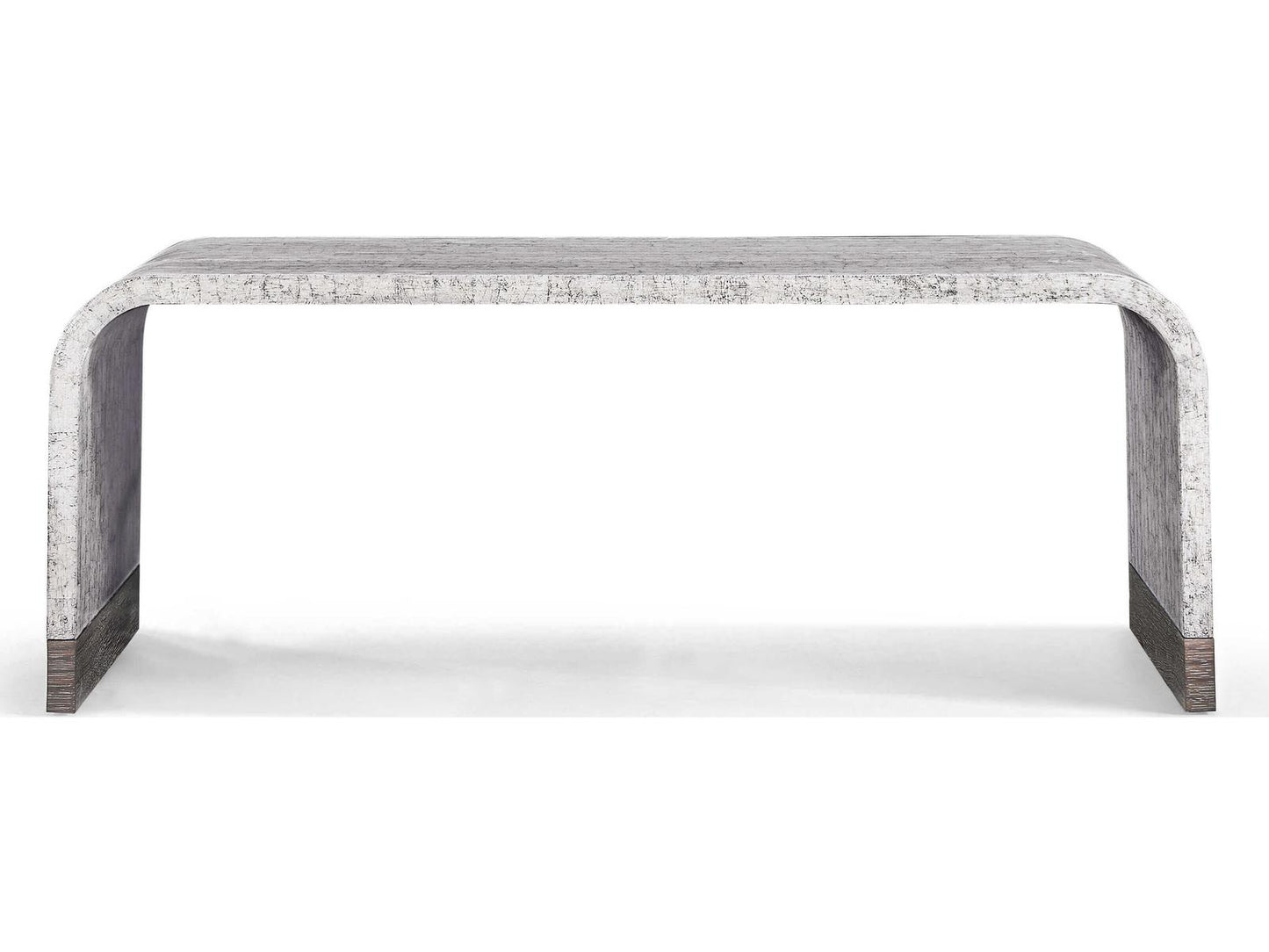 Gaia Modern Rectangular Coffee Table in White Smoke Eggshell