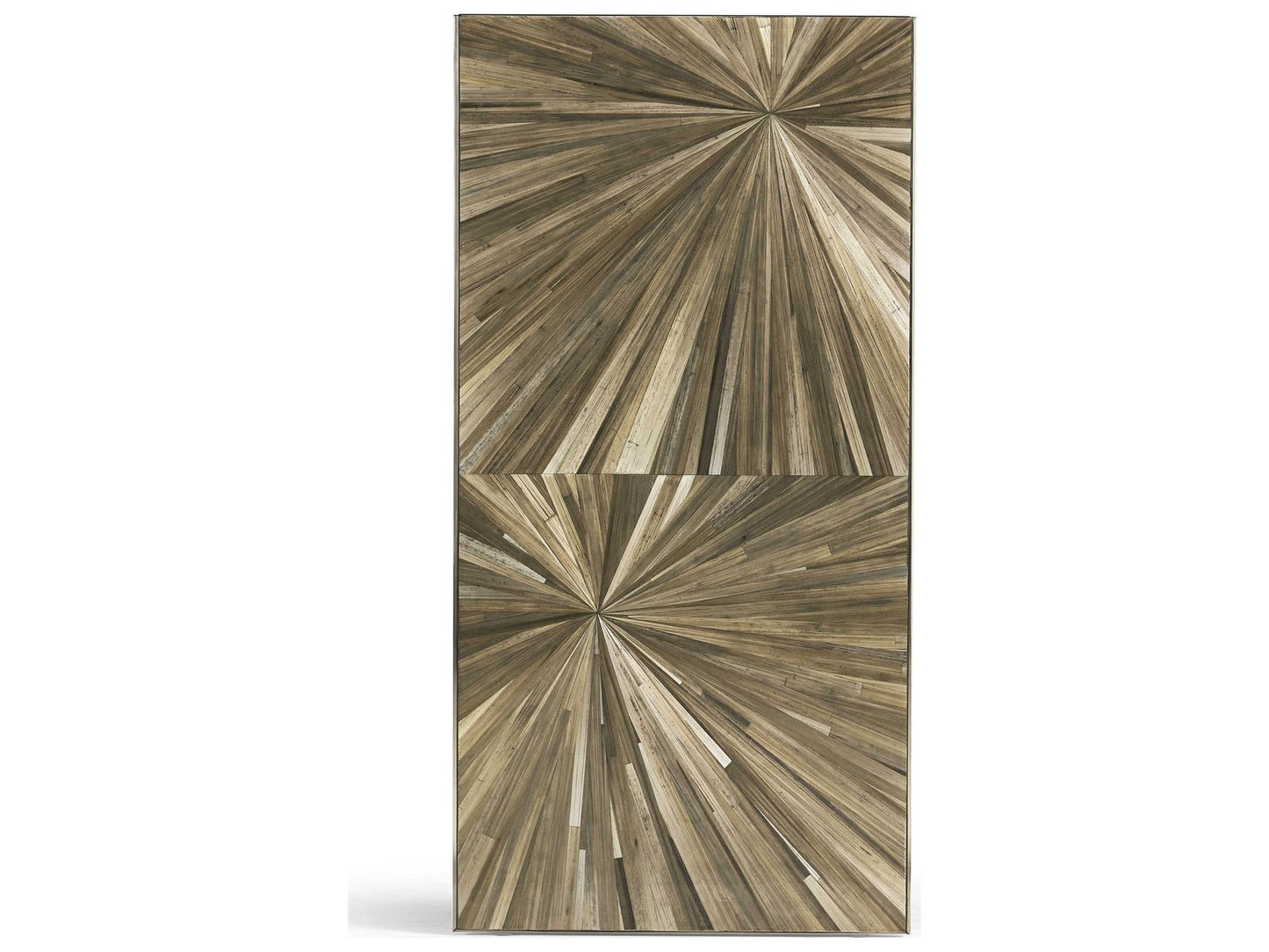 Terra Waterfall Rectangular Console Table Natural Straw Marquetry
