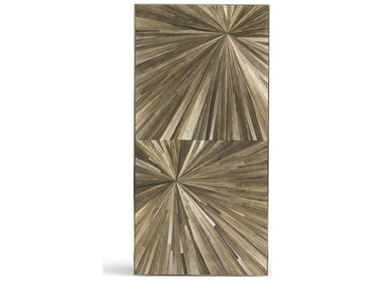 Terra Waterfall Rectangular Console Table Natural Straw Marquetry